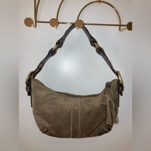 Coach Brown Suede Hobo Bag